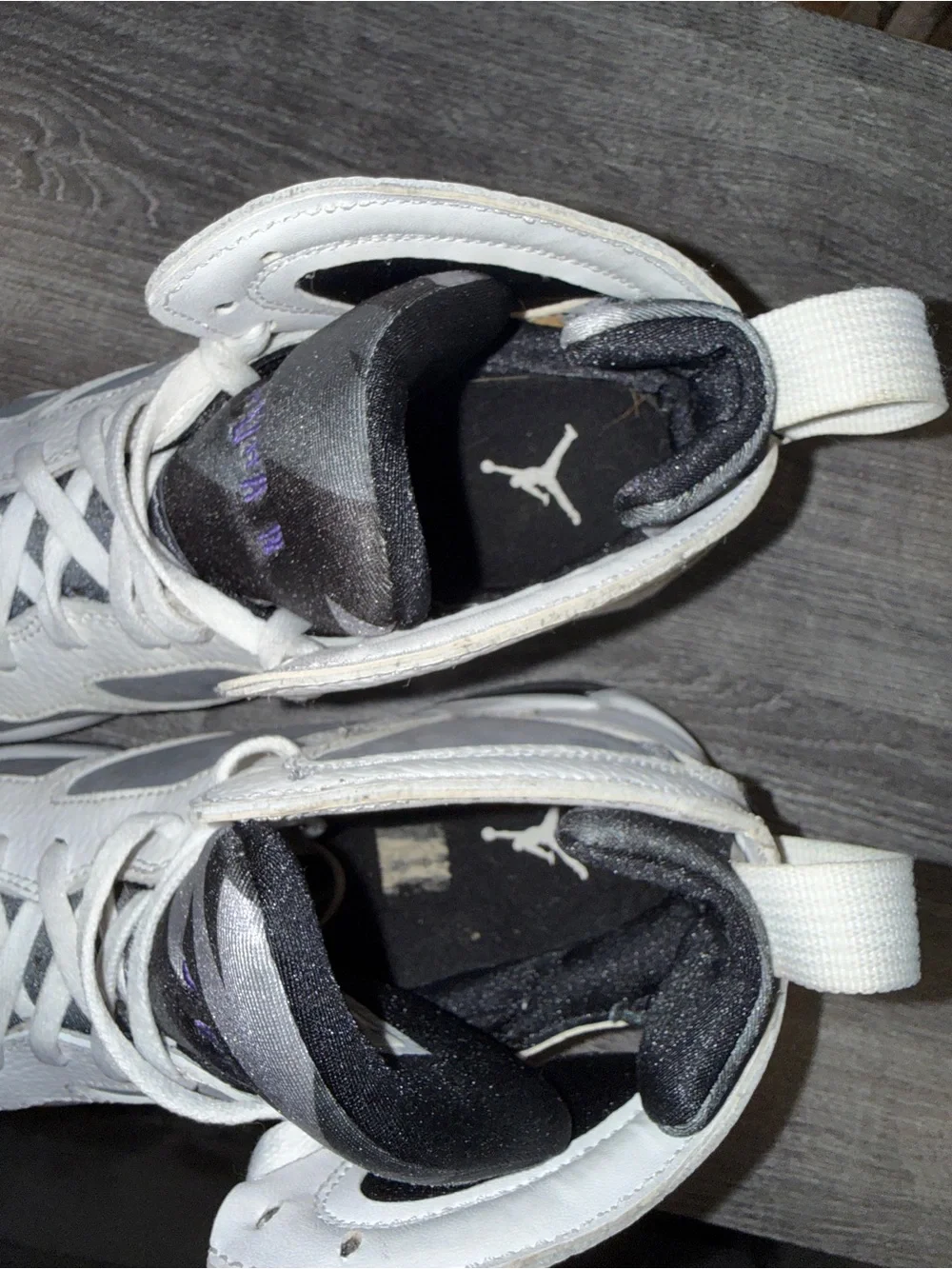 Air Jordan 7 Retro Flint 2021 White Purple Grey DJ2777-100 Size 6Y Womens 7.5